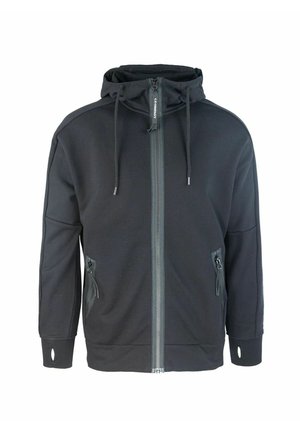 Felpa con zip - nero