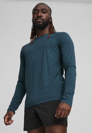 Endurance LANBARK M - Langarmshirt - black melange/grau