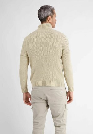LERROS Troyer van Gedraaid Breisel - Tender Beige Melange | - Cotton Blues