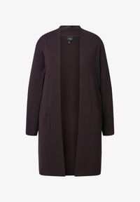 Ulla Popken PLUS SIZE LONG OPEN FRONT Strickjacke pine brown