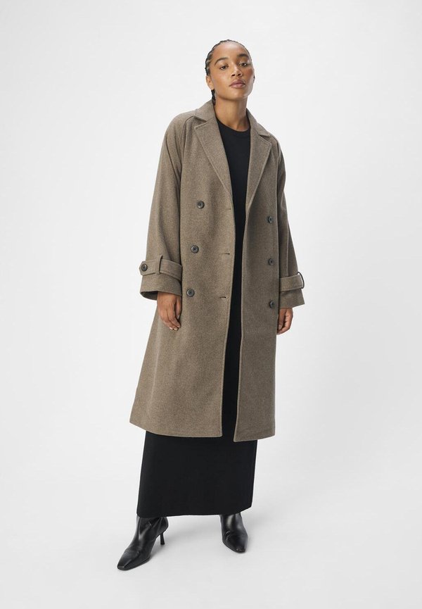 OBJKEILY - Classic coat - morel2