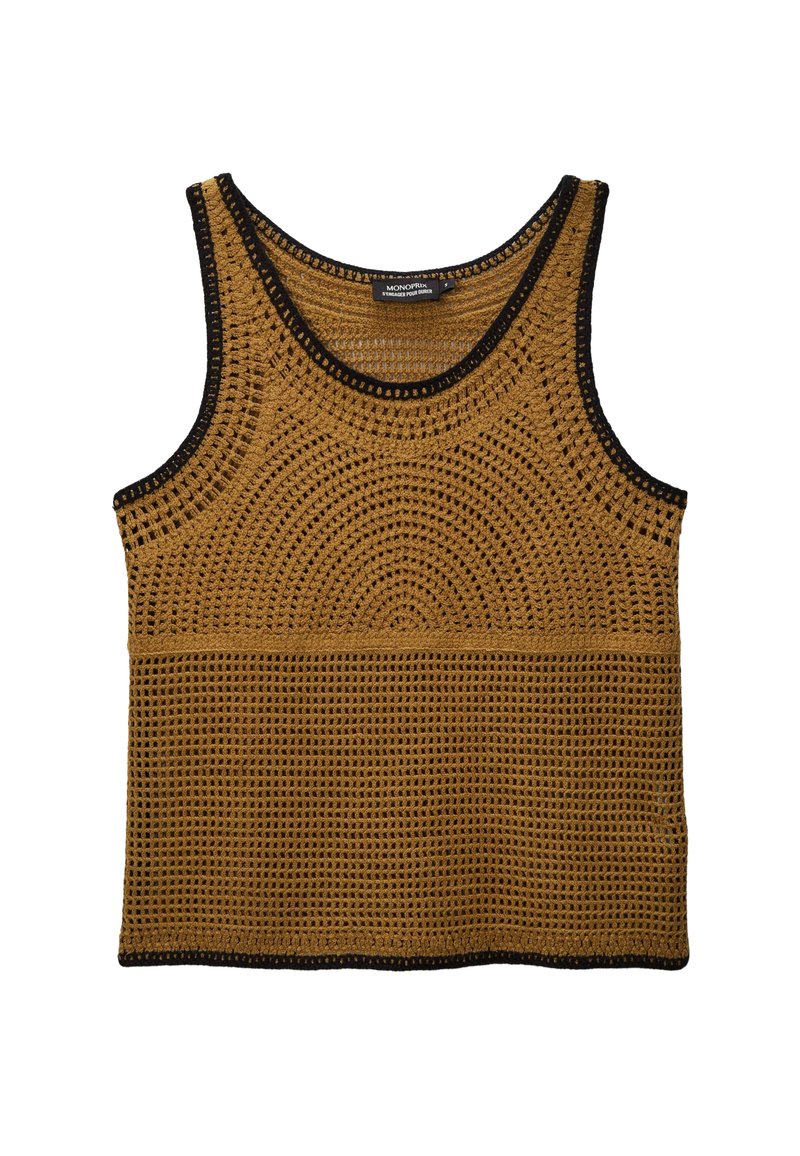 Monoprix EN CROCHET Débardeur vieil or/cuivré