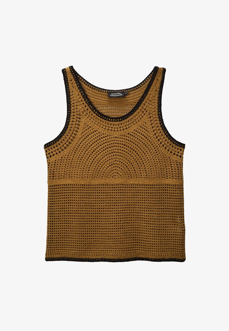 Monoprix EN CROCHET Débardeur vieil or/cuivré