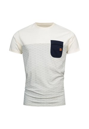 INDICODE JEANS, INTORRON T-SHIRT - Print T-shirt - offwhite