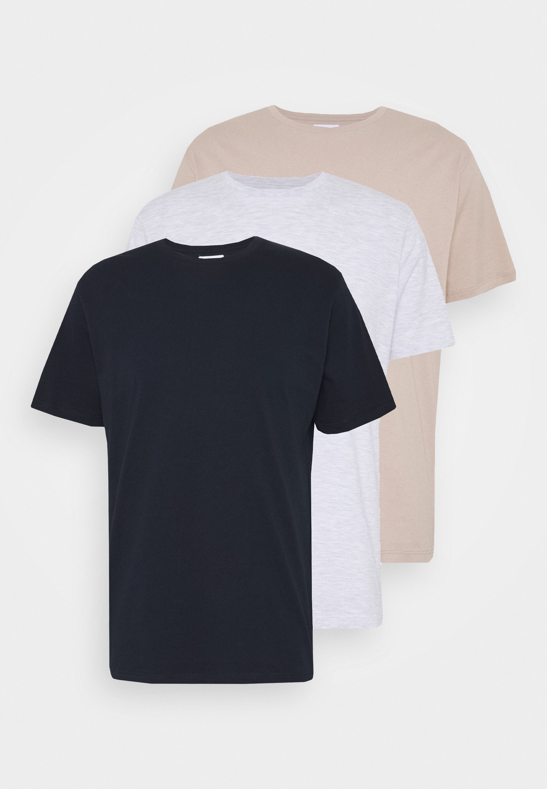Topman 3 PACK T shirts dark blue Zalando.no Topman 3 PACK - T-shirts - dark blue/stone/blue