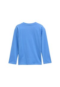 Lange mouw shirt van lichtblauwe katoen, met een ronde halslijn en getailleerde pasvorm. Gladde textuur zonder zichtbare patronen of accenten.