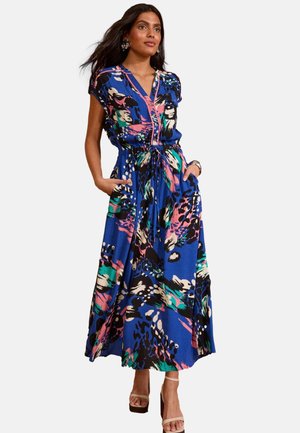 Love & Roses PETITE FIT - CONTRAST PRINTED - Maksi suknelė - blue/orange