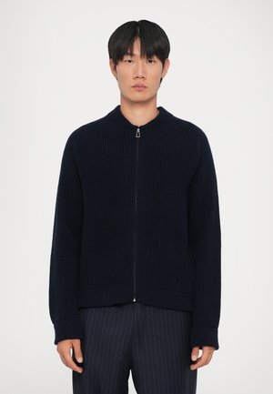 MENS CARDIGAN ZIP THRU - Cardigan - blue