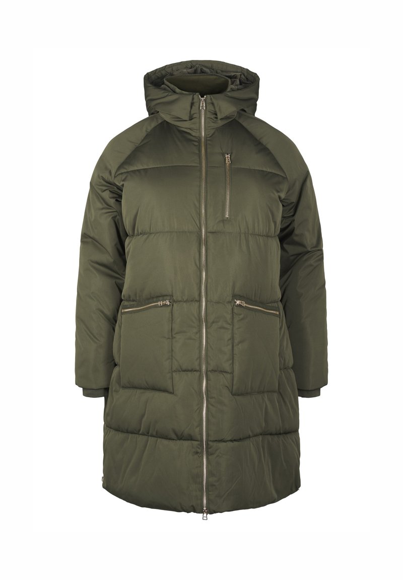 Zizzi Wintermantel donkergroen