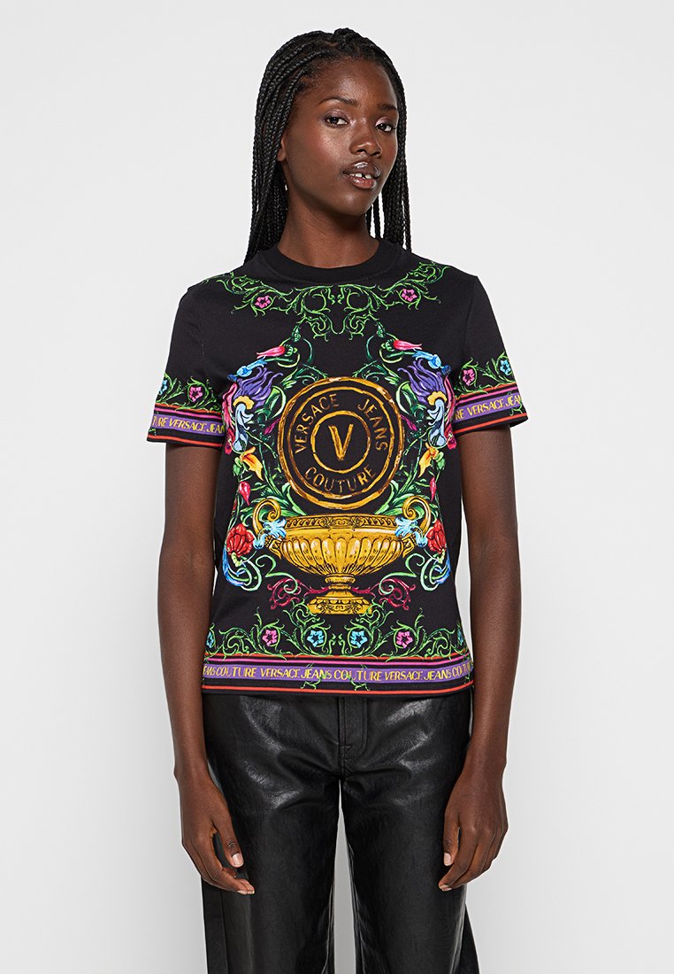 Versace Jeans Couture T-shirt print zwart