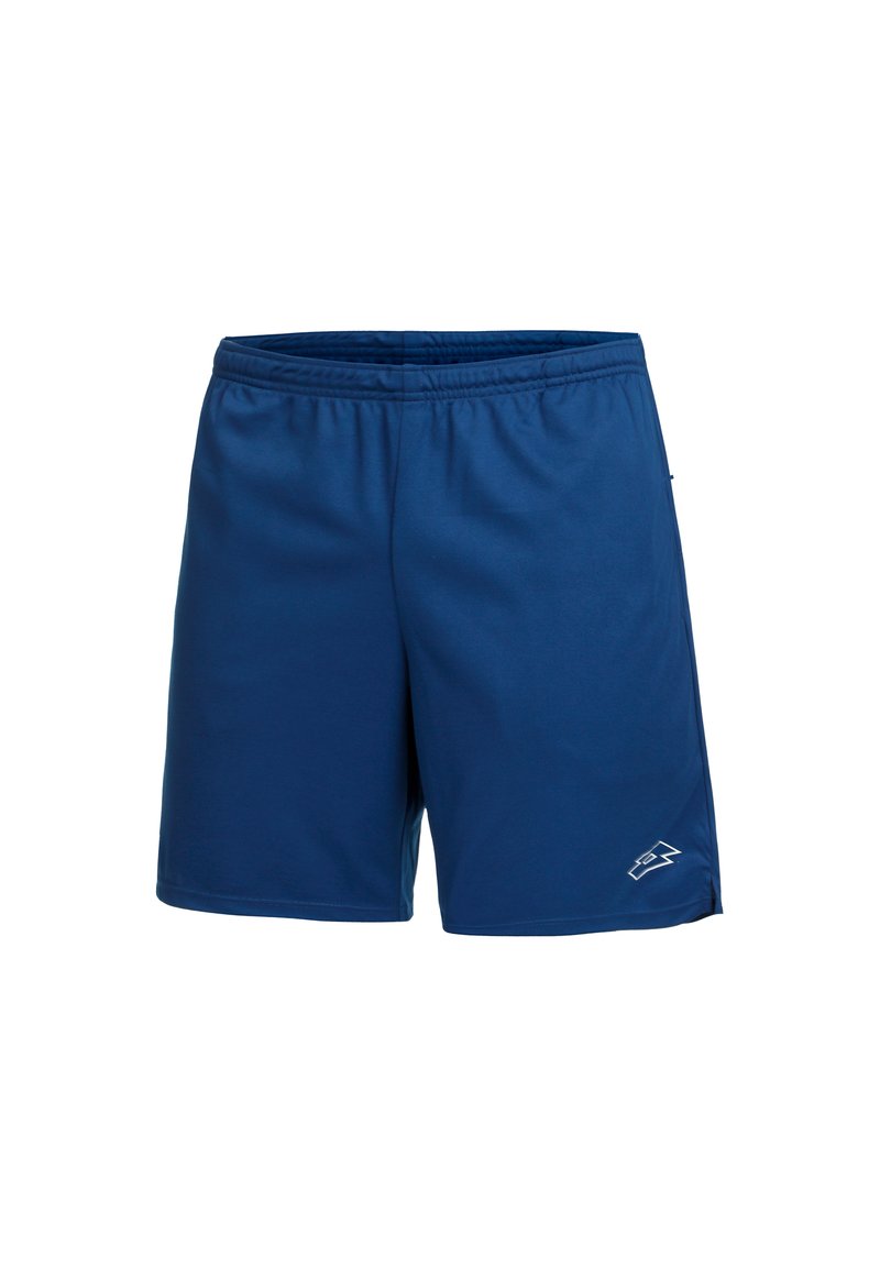 Blå sportshorts tillverkade av lättviktsmaterial med elastisk midja. Minimalistisk design med liten logodetalj på underbenet.