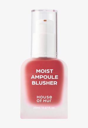 Flacon de blush ampoule humide de House of Hur, avec distributeur pompe, contenant 20 millilitres ou 0,67 onces liquides de produit.