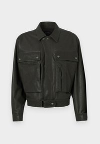 BLOUSON JACKET - Lederjacke - black