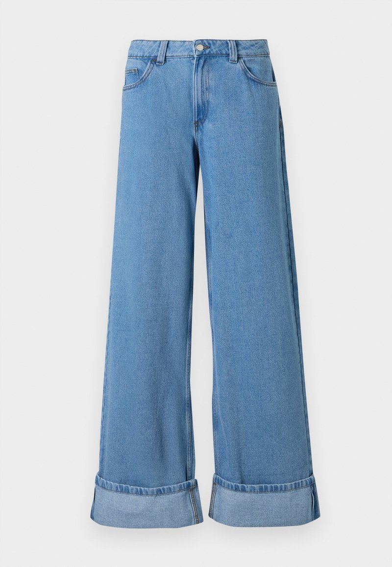 Noisy May Wide leg blauw denim/bluedenim