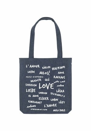 UNIVERSAL LOVE PRINT - Shopping bag - blue