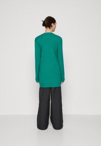 VILA VIRIL OPEN CARDIGAN - Adīta jaka - ultramarine green dark melange