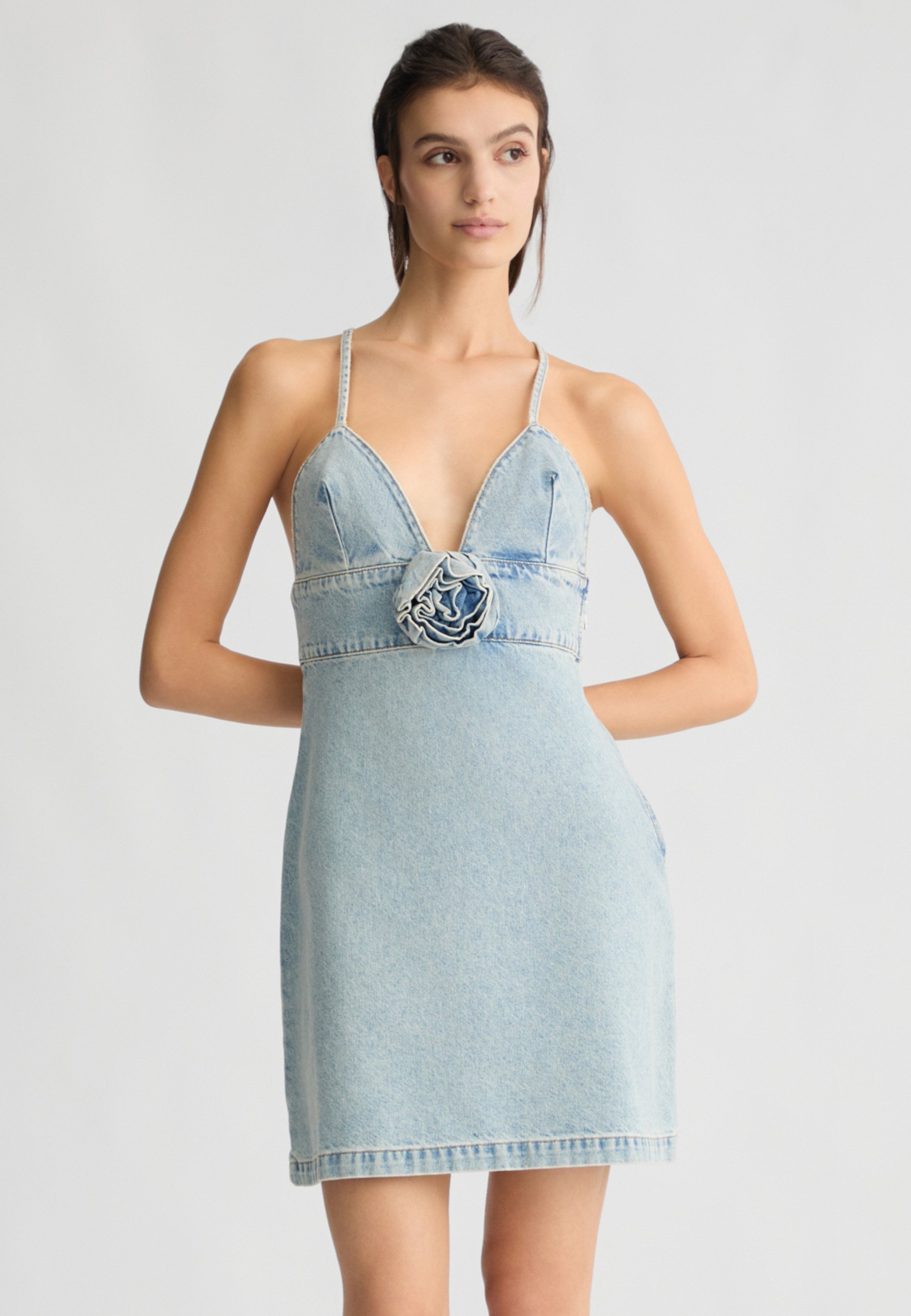 LIU JO Vestito di jeans denim blu/carta da zucchero