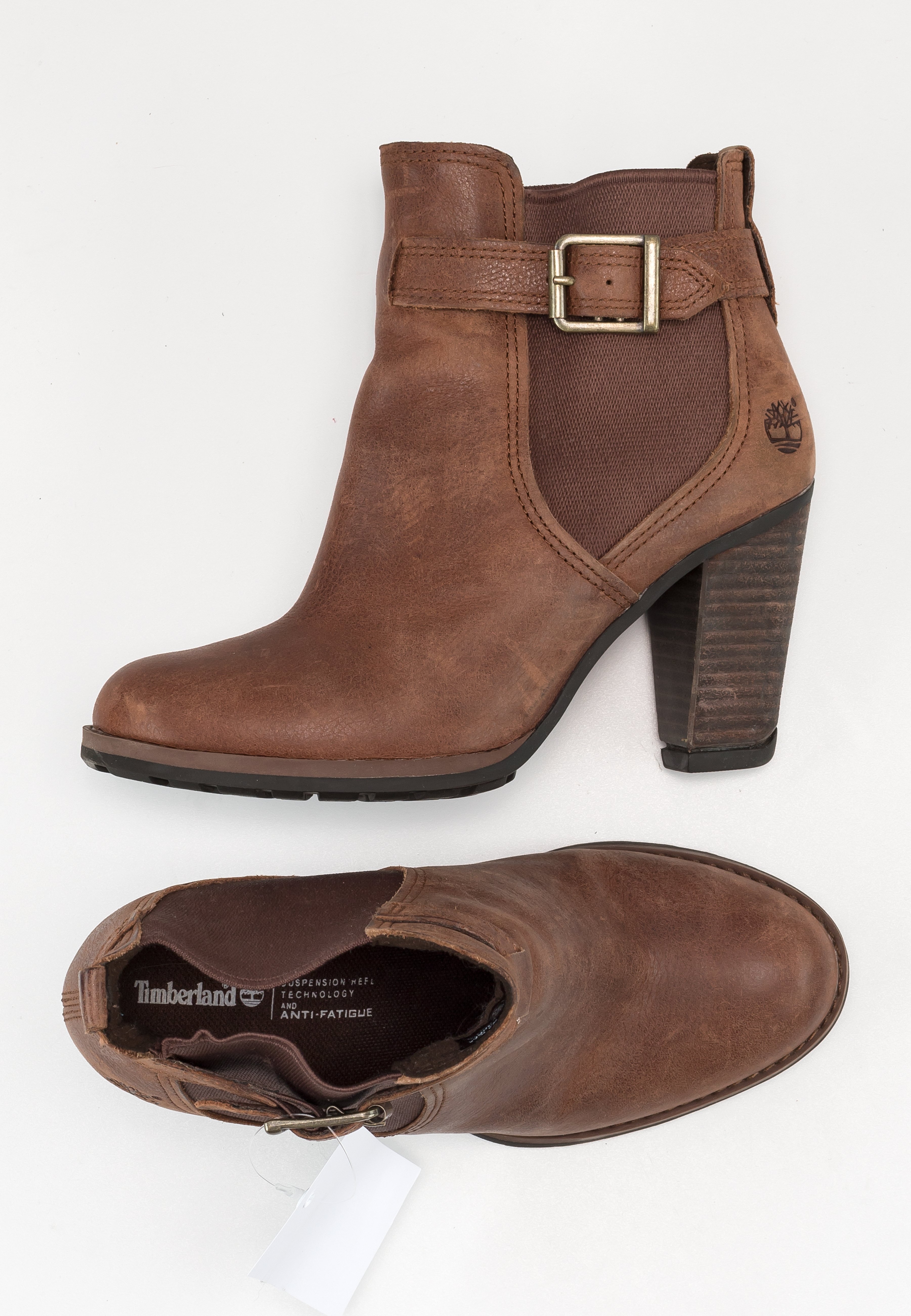 Timberland Enkellaarsjes met hoge hak - brown/bruin - (Pre-owned) -  Zalando.be