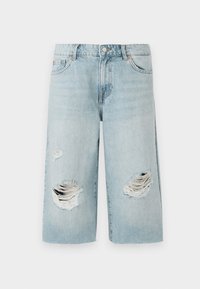 ONLY Carmakoma CARLAOLA REG DEST - Jeansshort - light blue denim/lichtblauw ONLY Carmakoma CARLAOLA REG DEST - Jeansshort - light blue denim/lichtblauw