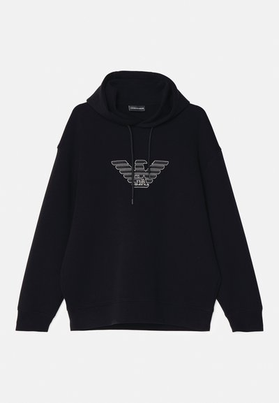 Emporio Armani FELPA - Felpa con cappuccio - eagle black