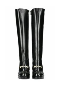 NeroGiardini Enkellaarsjes met plateauzool - nero