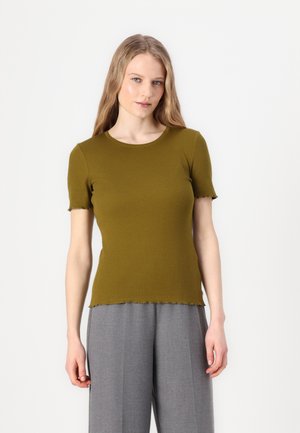TOM TAILOR DENIM Basic T-shirt - warm moss green