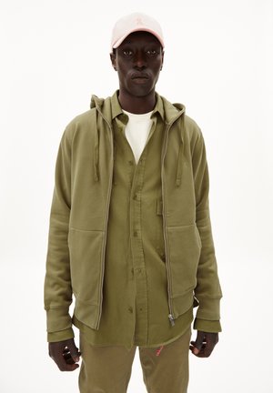 GAASTON COMFORT - Zip-up sweatshirt - oliva