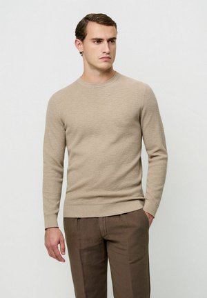 CREW-NECK - Strickpullover - beige