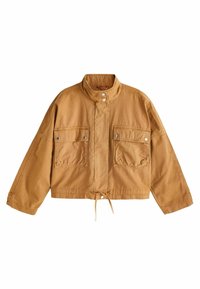 FUNNEL NECK  REGULAR FIT - Chaqueta de entretiempo - rust brown