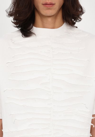 Roberto Cavalli INTARSIA ZEBRA COOL FIT TEE - Printtipaita - white
