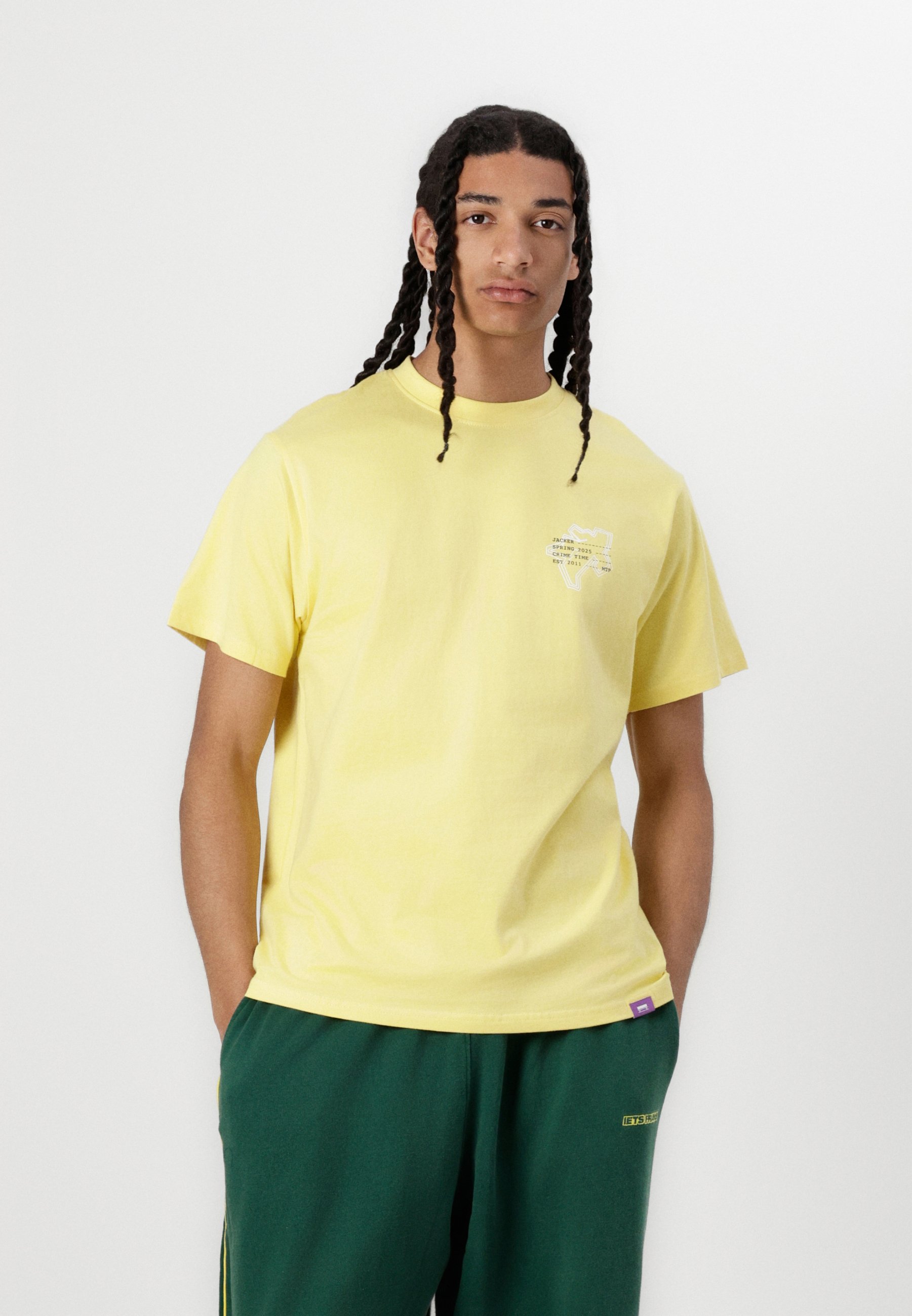 Jacker CRIME TIME UNISEX - Print T-shirt - yellow - Zalando.co.uk