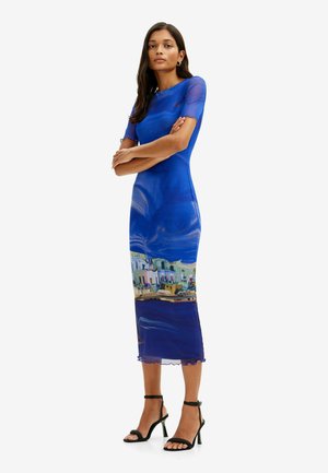 Desigual Pouzdrové šaty - blue