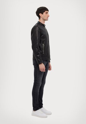 Dondup BIKER - Ādas jaka - black