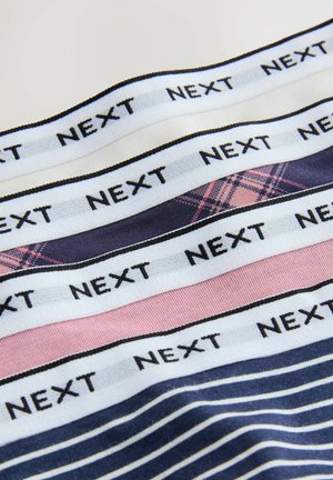 Next, BIKINI FIT LOGO KNICKERS 4 PACK   - Briefs - navy pink check
