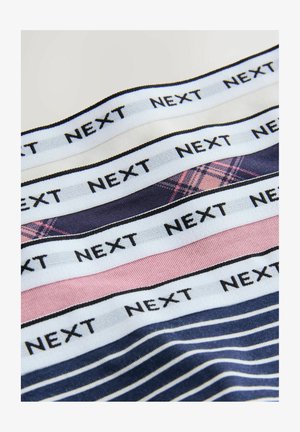 Next, BIKINI FIT LOGO KNICKERS 4 PACK - Slip - navy pink check
