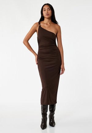 MIDI BODYCON - Jerseykjole - brown