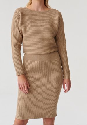 Gebreide jurk - beige