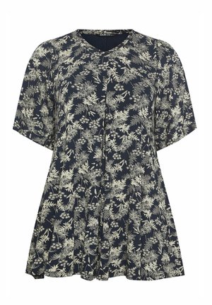 Yours Clothing, PLUS SIZE T-SHIRTS - T-shirt con stampa - navy