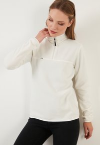 LELA HIGH COLLAR - Fleecetrøjer - ecru