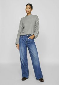 VILA Pulover - light grey melange