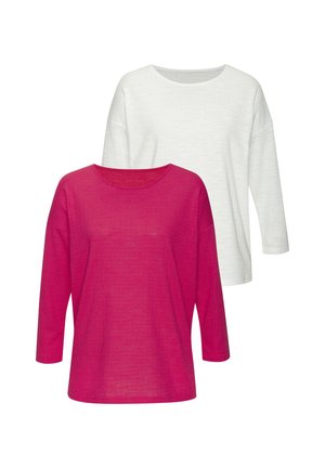 2 PACK - Top s dlhým rukávom - koralle weiß