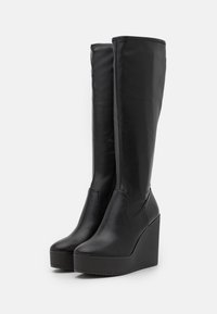 Steve Madden JUSTLY - Bottes compensées - black