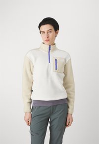 The North Face - YUMIORI ¼ ZIP - Flīsa džemperis - white dune/gravel Miniatūras attēls 1