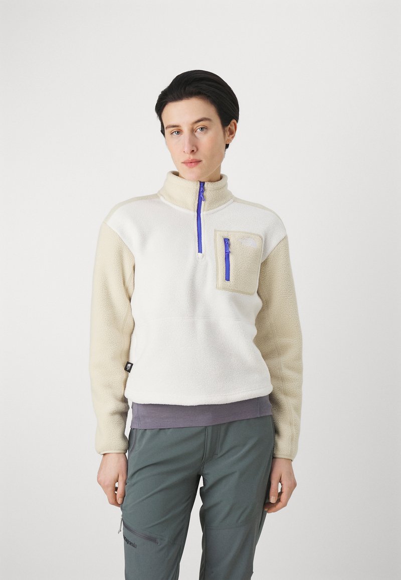 The North Face YUMIORI ¼ ZIP - Polárpulóver - white dune/gravel