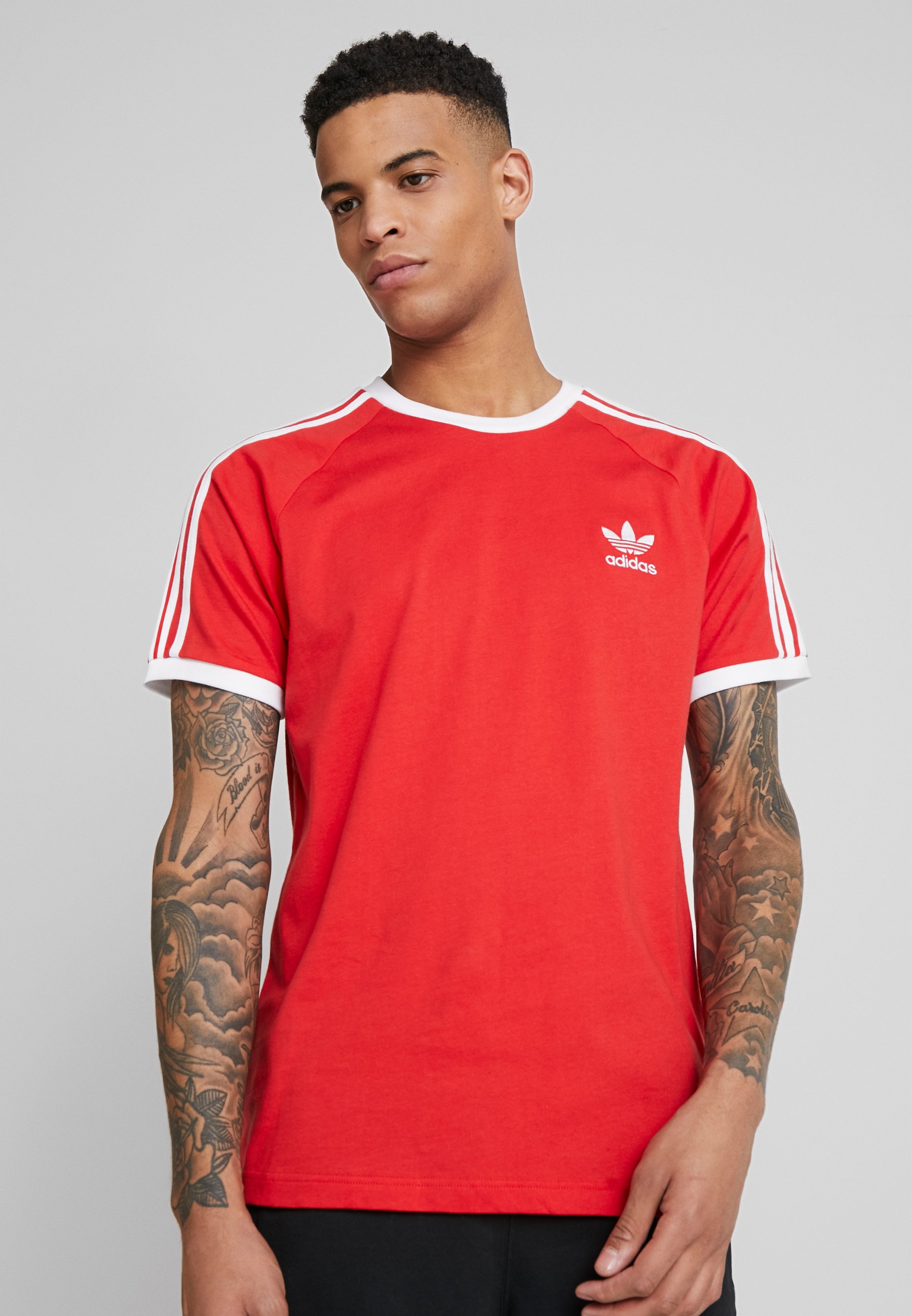 Adidas originals red shirt Clearance