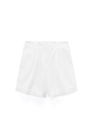 ADOLFO DOMINGUEZ, ADOLFO DOMINGUEZ POPLIN BERMUDA WITH ENGLISH EMBROIDERY POPLIN BERMUDA WITH ENGLISH EMBROIDERY - Short - white