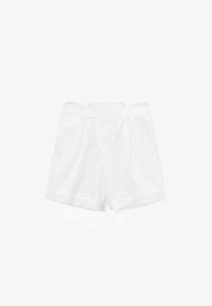 ADOLFO DOMINGUEZ, ADOLFO DOMINGUEZ POPLIN BERMUDA WITH ENGLISH EMBROIDERY POPLIN BERMUDA WITH ENGLISH EMBROIDERY - Short - white