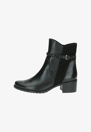 Kovbojská/motorkárska členková čižma - black comb