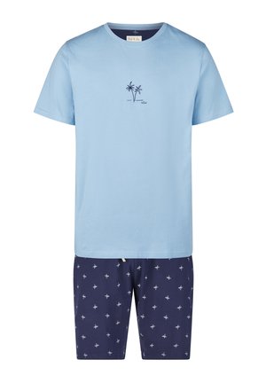 SHORT SET - Pyjamas - hellblau navy