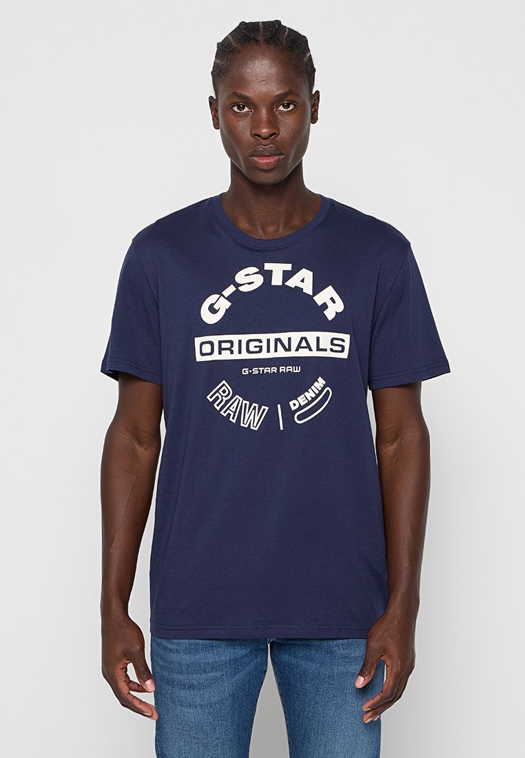 G-Star T-shirt print blauw